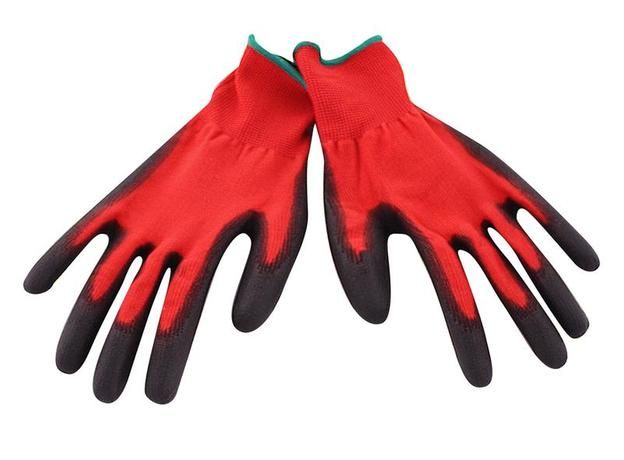pracovní rukavice polomáčené v nitrilu červené L Toro