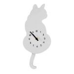 Nástěnné hodiny bílá kočka 40cm