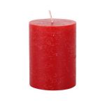 svíčka rustikální 10cm červená