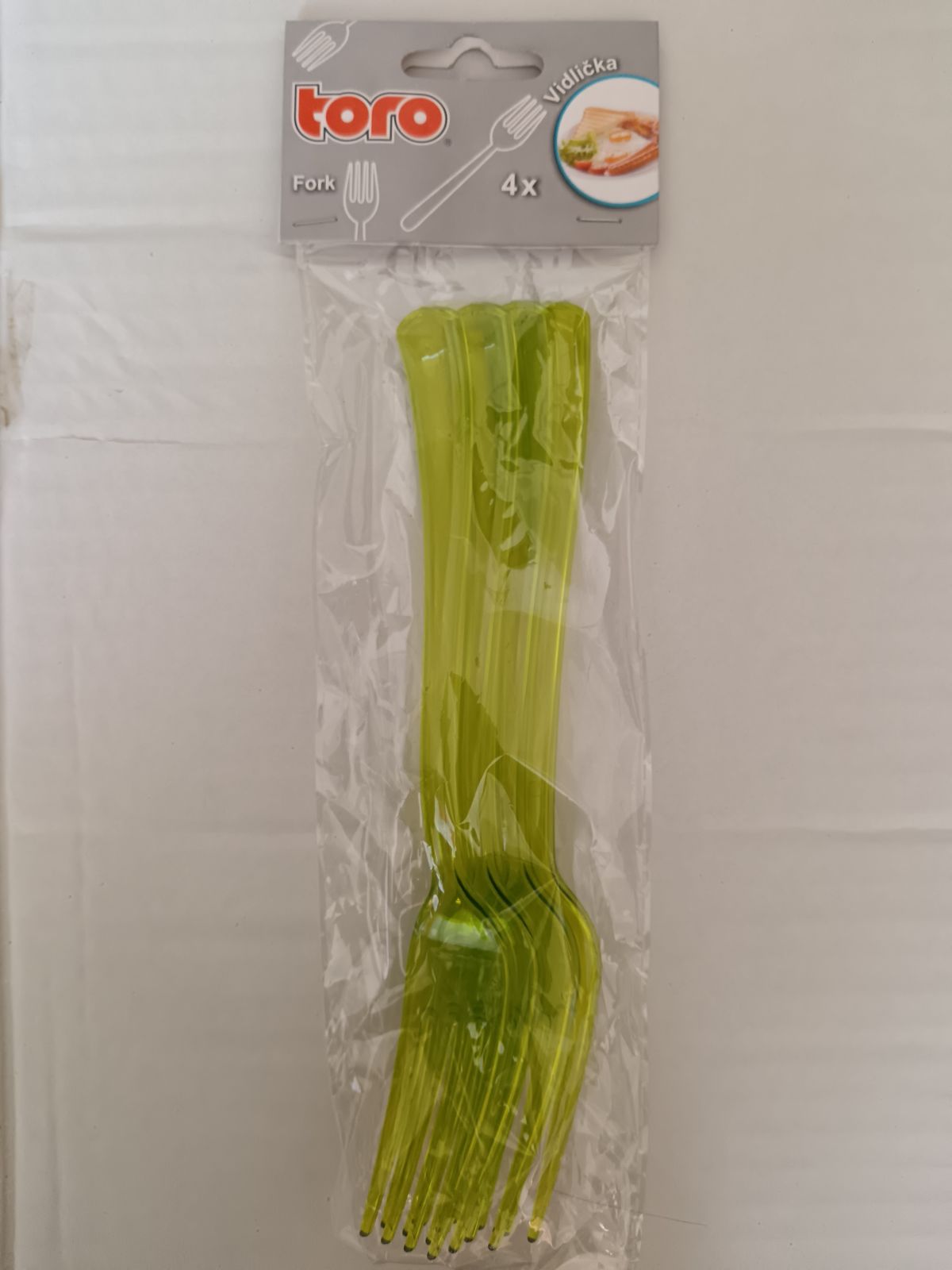 Plastové vidličky zelené 4ks Toro