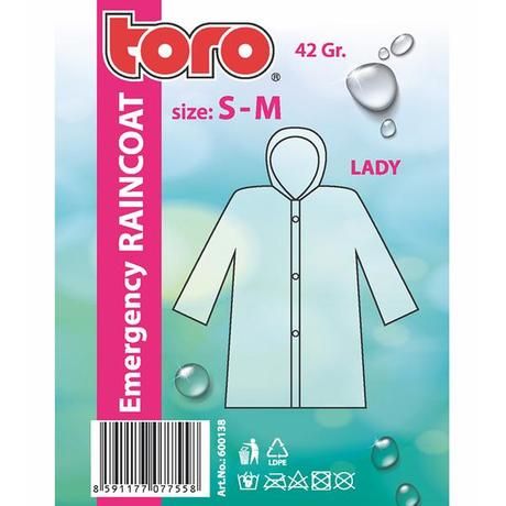 Pláštěnka poncho pro ženy S-M Toro