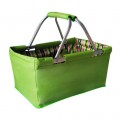 košík nákupní skládací 47 x 27 x 23 cm 29 L zelený
