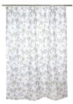 Sprchový závěs z polyesteru, motiv květy, 180x180 cm