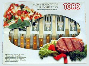 Nože steak sada 12 ks dřevo Toro