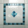 Samolepící dekorace - modré čtverečky 6x20 cm Crearreda