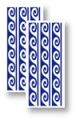 Samolepy dekor - modré vlnky 6x20 cm